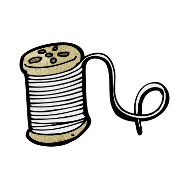 karikatür makara iplik