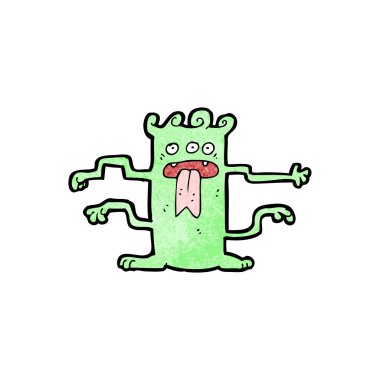 Cartoon crazy alien