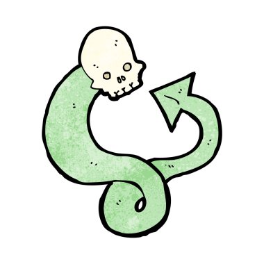 karikatür skull snake canavar