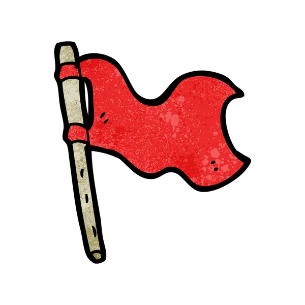 Bandeira vermelha dos desenhos animados —  Vetores de Stock