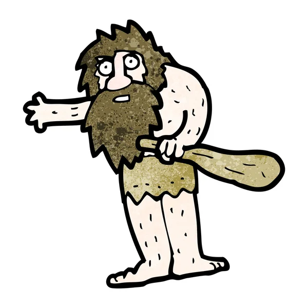 Cartoon cave man — Stock Vector