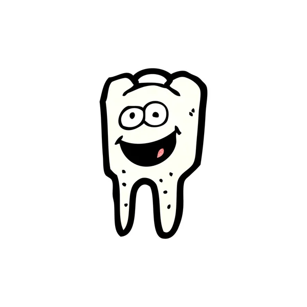 Dibujos animados diente feliz — Vector de stock