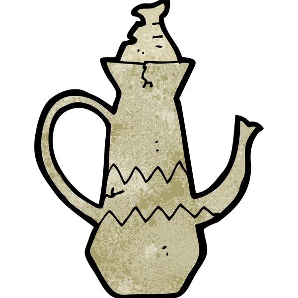 Old coffee pot cartoon — Stock Vector