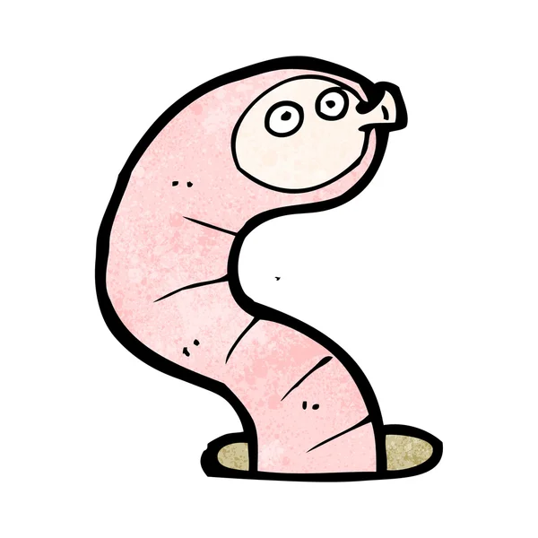 Divertido gusano de dibujos animados — Archivo Imágenes Vectoriales