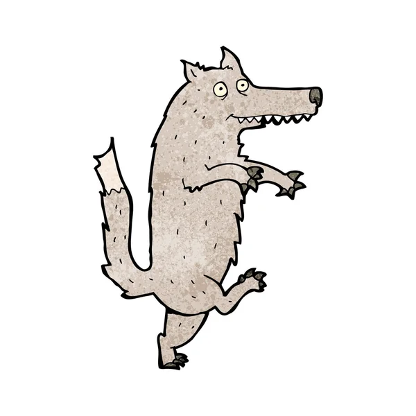 Drôle grand mauvais loup dessin animé — Image vectorielle