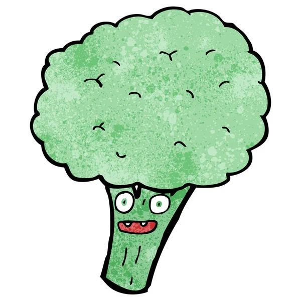 Brócoli de dibujos animados — Vector de stock