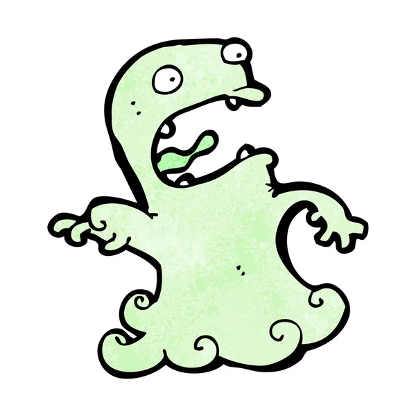 Dessin animé fantôme effrayant — Image vectorielle