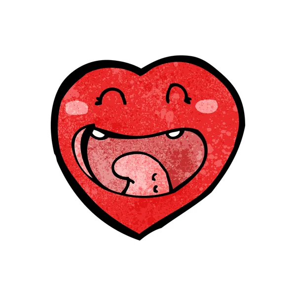 Corazón feliz de dibujos animados — Vector de stock