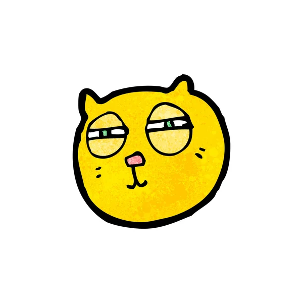 Funny cartoon cat face — Stock Vector