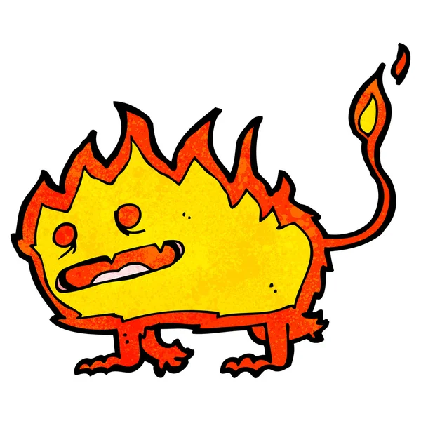 Dibujos animados monstruo fuego — Vector de stock