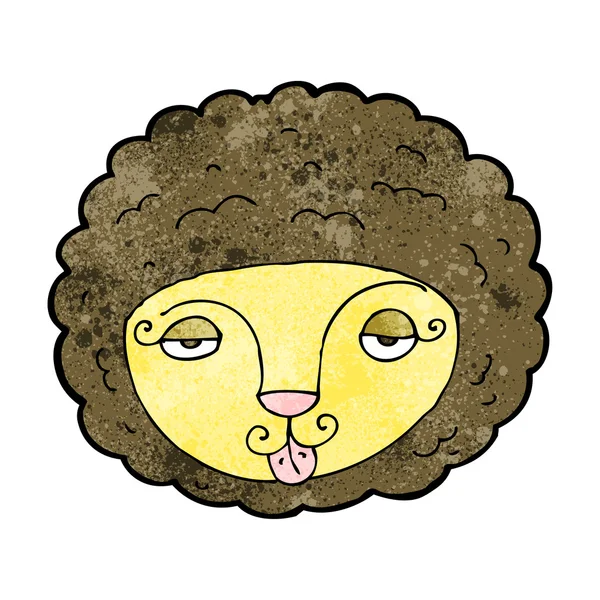 Selvaggio maschio leone faccia — Vettoriale Stock