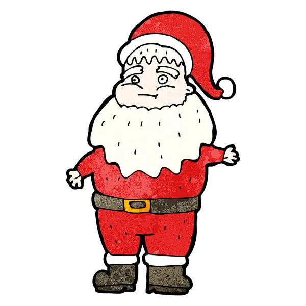 Divertida caricatura de santa — Vector de stock