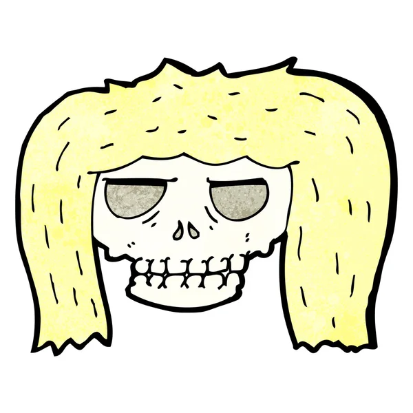 Cartoon blond skull — Stock Vector