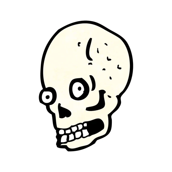 Моторошний череп мультфільм — стоковий вектор