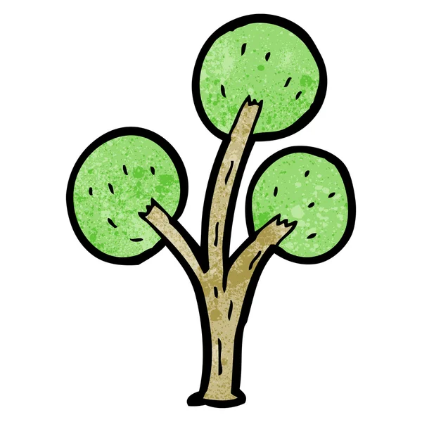 Árbol con follaje verde — Vector de stock