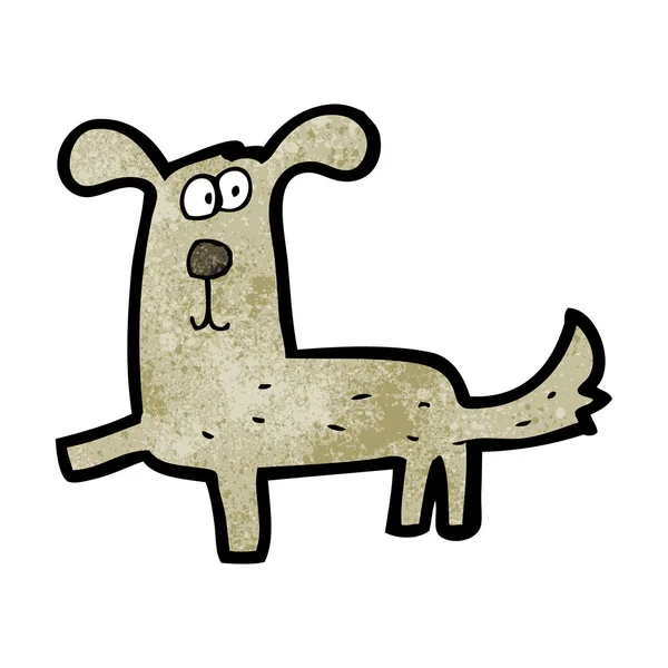 Cartone animato divertente cane a piedi — Vettoriale Stock