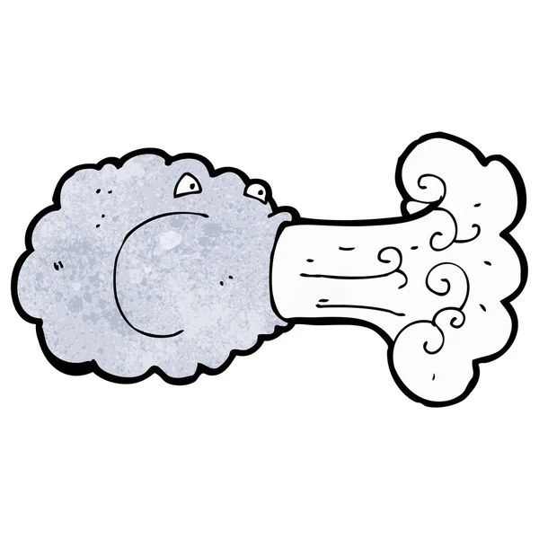 Dmuchanie kreskówka chmura — Wektor stockowy
