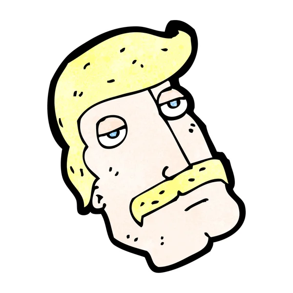 漫画の口ひげの男 — ストックベクタ