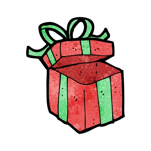 Dessin animé cadeau de Noël — Image vectorielle