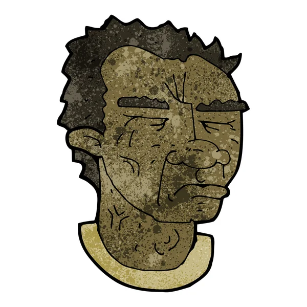 Homme de bande dessinée avec visage vissé — Image vectorielle