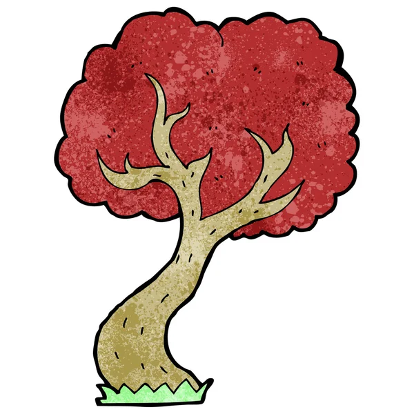 Карикатурно-красное дерево — стоковый вектор