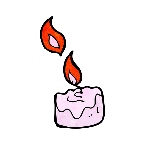 Kurze brennende Kerze — Stockvektor