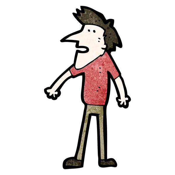 Cartoon geschokt man — Stockvector