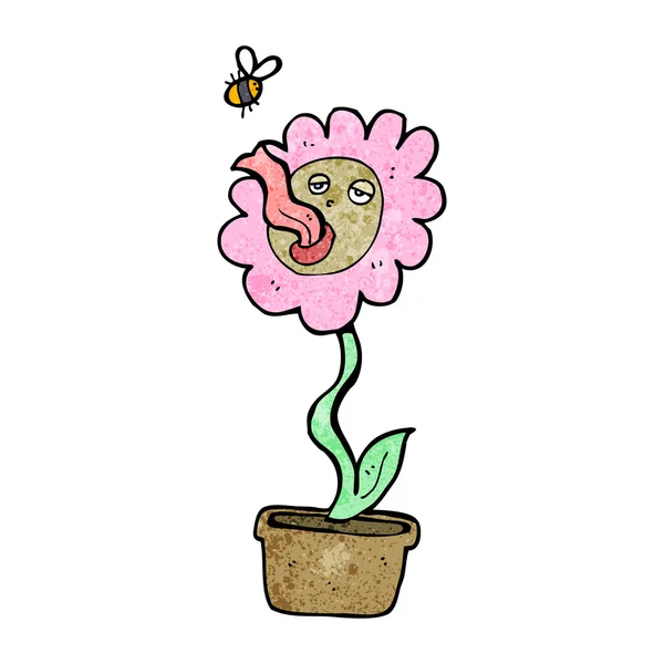Cartoon bloem bestuiving — Stockvector