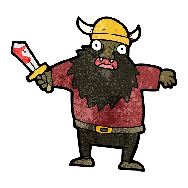 Viking warrior cartoon — Stock Vector
