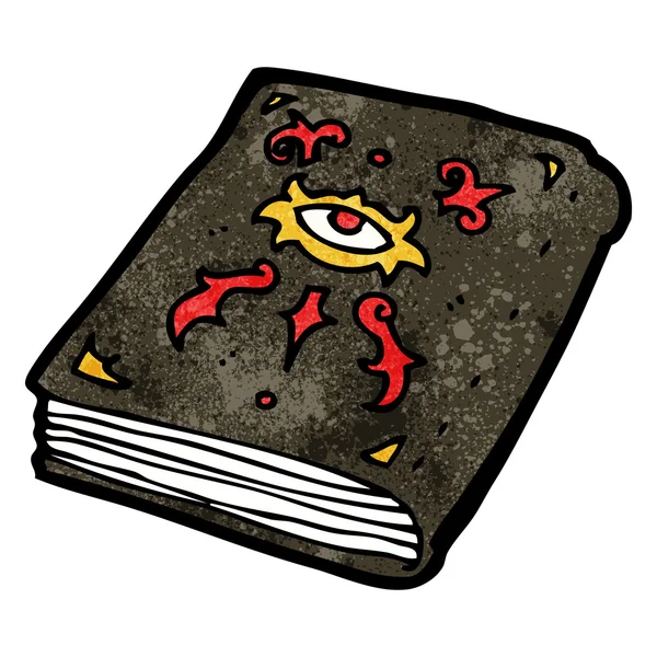 Desenhos animados do livro de feitiços assustadores — Vetor de Stock