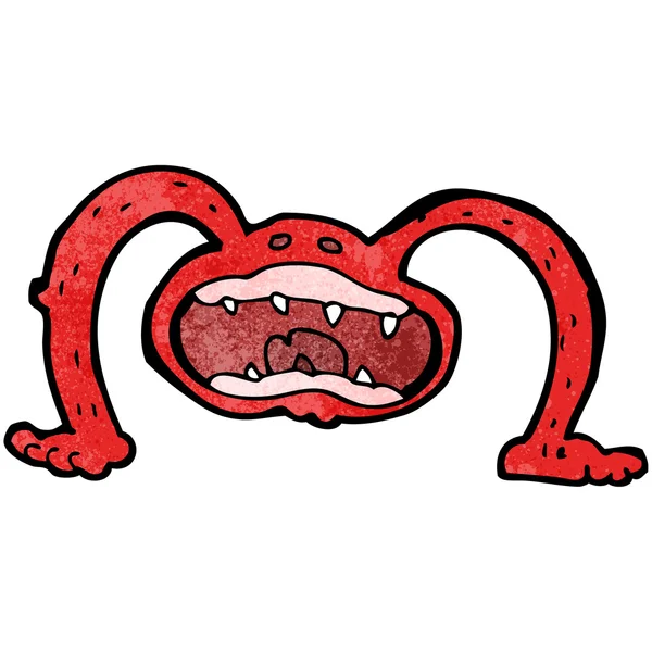Dessin animé monstre bizarre — Image vectorielle