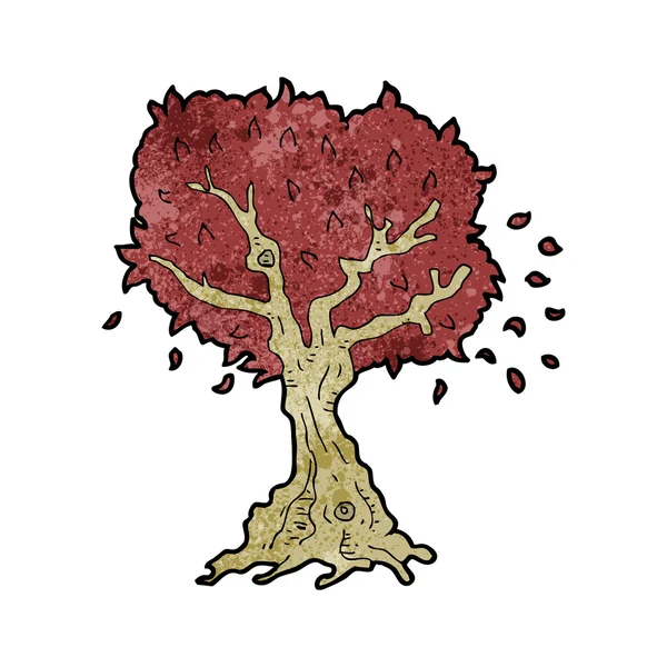 Γελοιογραφία δέντρο φθινόπωρο — Διανυσματικό Αρχείο