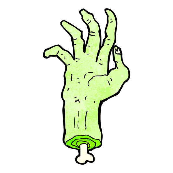Zombie mano de dibujos animados — Vector de stock