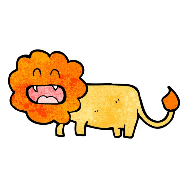Komik karikatür aslan — Stok Vektör
