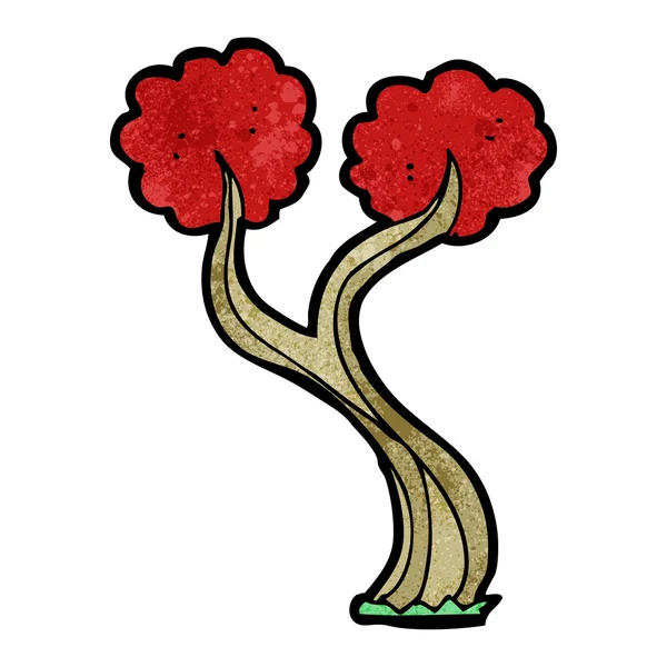 Дерево с красной осенней листвой — стоковый вектор