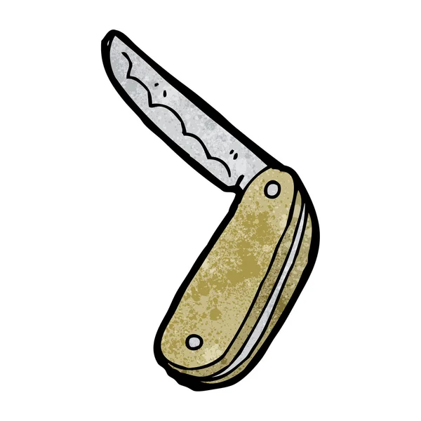 折り畳み式のナイフの漫画 — ストックベクタ
