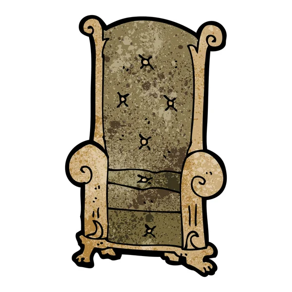 Stary kreskówka krzesło skórzane — Wektor stockowy