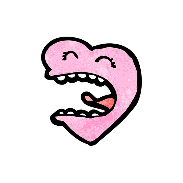 Desenhos animados amor coração personagem —  Vetores de Stock