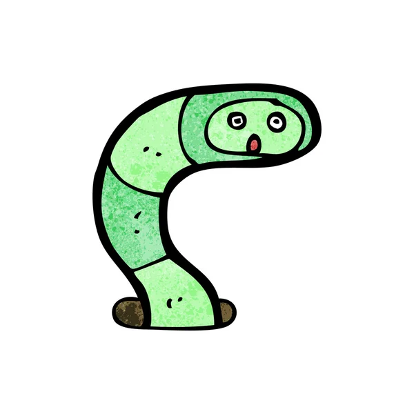 Cartoon verrast worm — Stockvector
