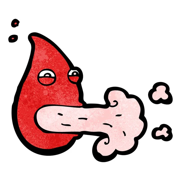 Caricature de sang épuisé — Image vectorielle