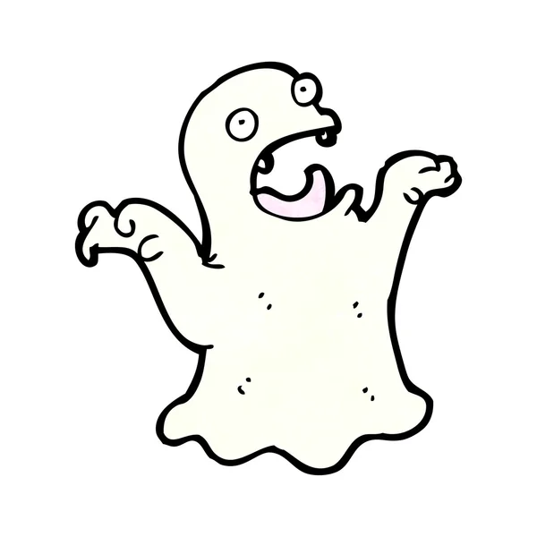 Cartoon screaming ghost — Stock Vector