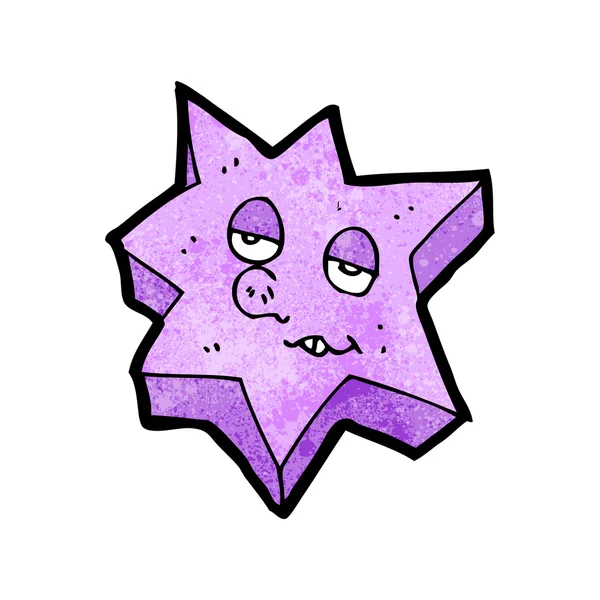 Funny star cartoon character — Stock Vector
