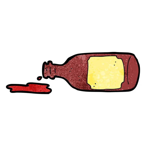 Bouteille de vin rouge dessin animé — Image vectorielle