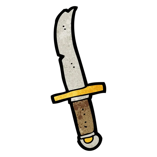 Cartone animato vecchio coltello — Vettoriale Stock
