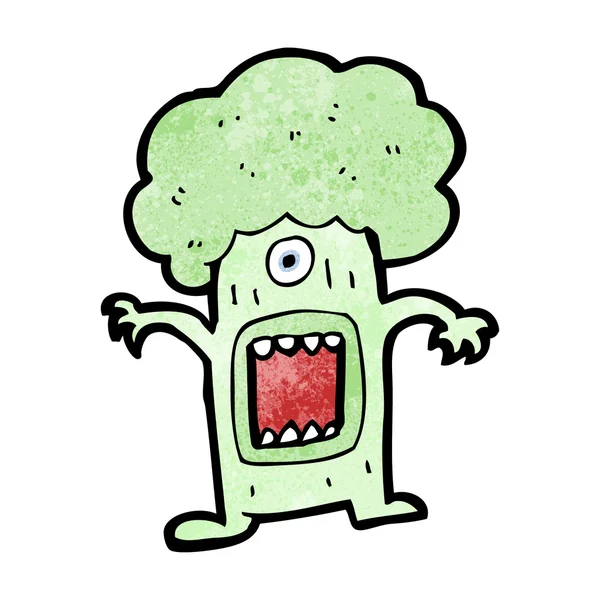 Monster sayuran Brokoli - Stok Vektor