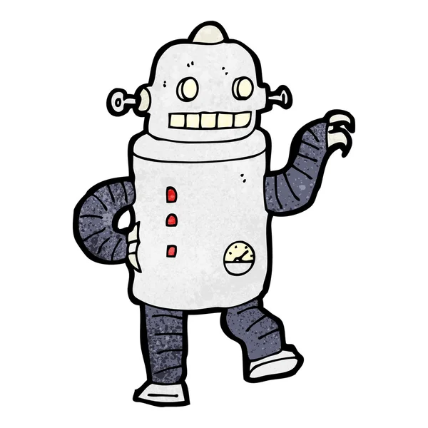 Robot bailarín de dibujos animados — Vector de stock