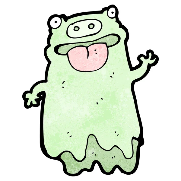 Мультфильм о зеленом призраке — стоковый вектор