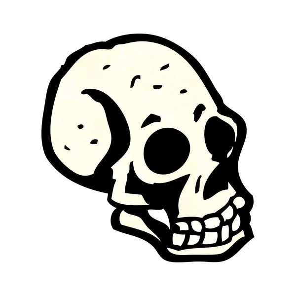 Spooky cartoon skull — Stock Vector