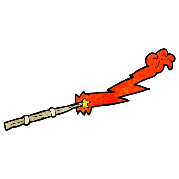 漫画魔法の杖鋳造呪文 — ストックベクタ