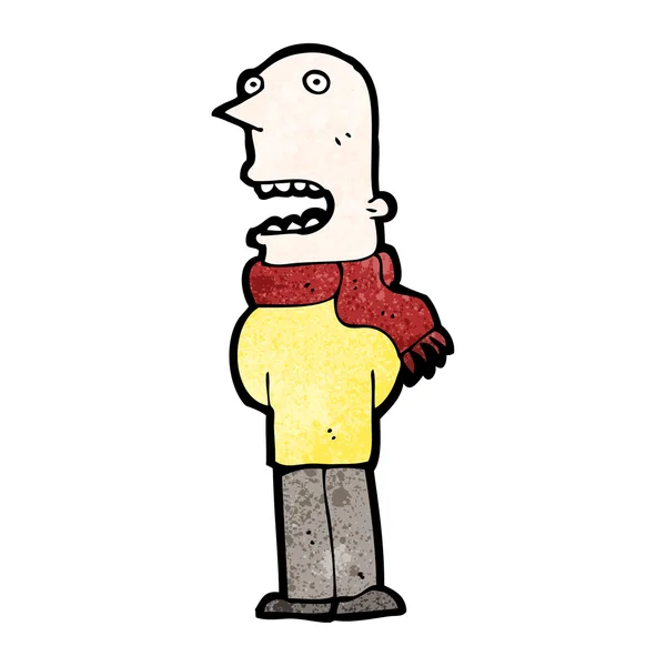 Cartoon bald man — Stock Vector